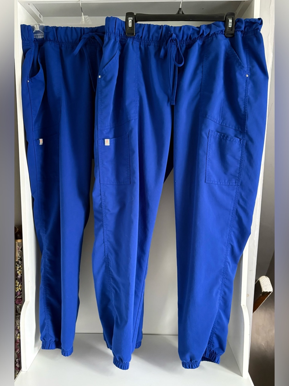 Scrubstar lot of 2 Cobalt Blue Drawstring Cargo Joggers